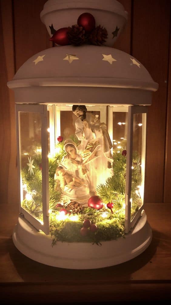 Peaceful Nativity Lantern