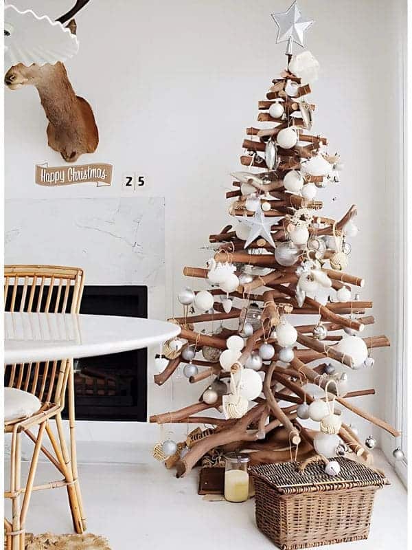 Rustic Driftwood Christmas Tree