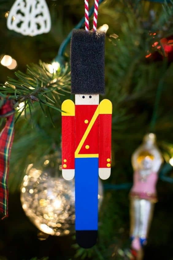 Charming Nutcracker Popsicle Stick Ornament