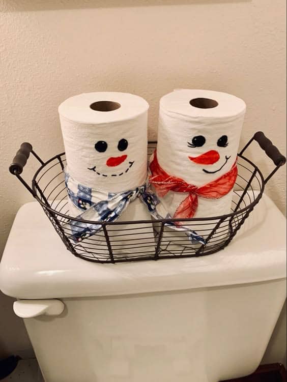 Adorable Snowman Toilet Rolls