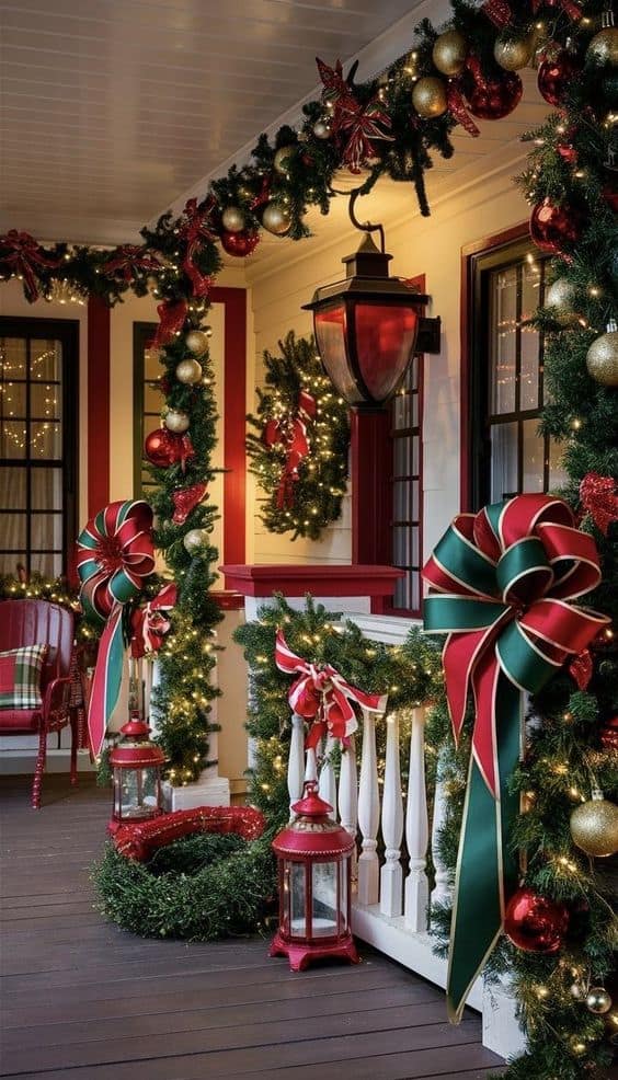 Elegant Red and Green Christmas Glow