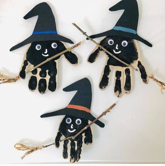 Cute Witch Handprint Craft