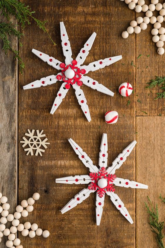 Snowflake Clothespin Creations