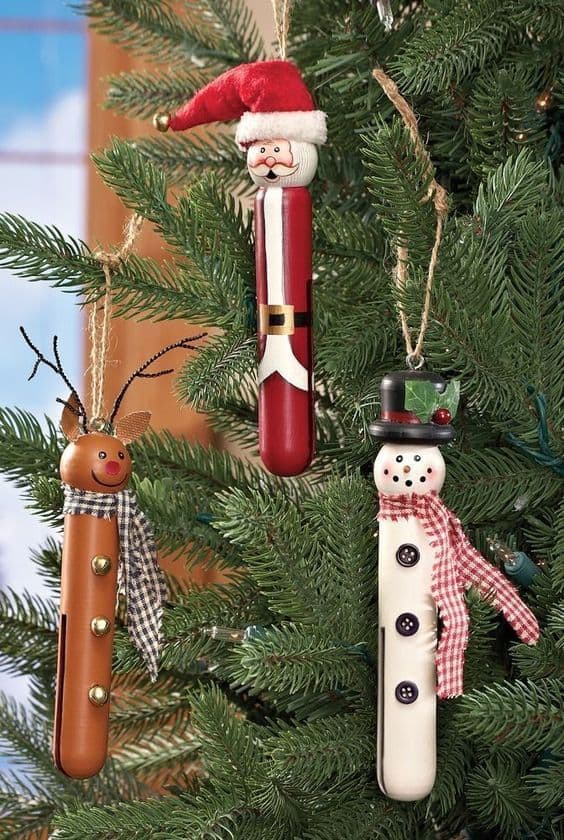 Charming Clothespin Christmas Characters