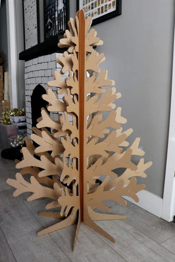 Eco-Friendly Cardboard Christmas Tree