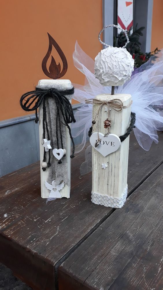 Elegant Wooden Angel Craft