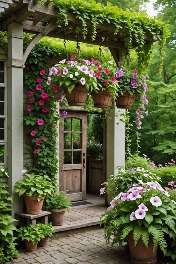 Charming Cottage Floral Entry