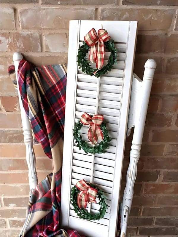 Charming Shutter Wreath Display