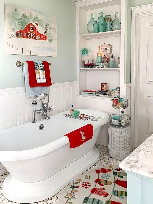 Festive Farmhouse Bathroom Delight