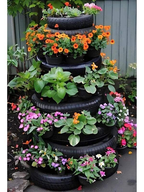 Upcycled Tire Garden