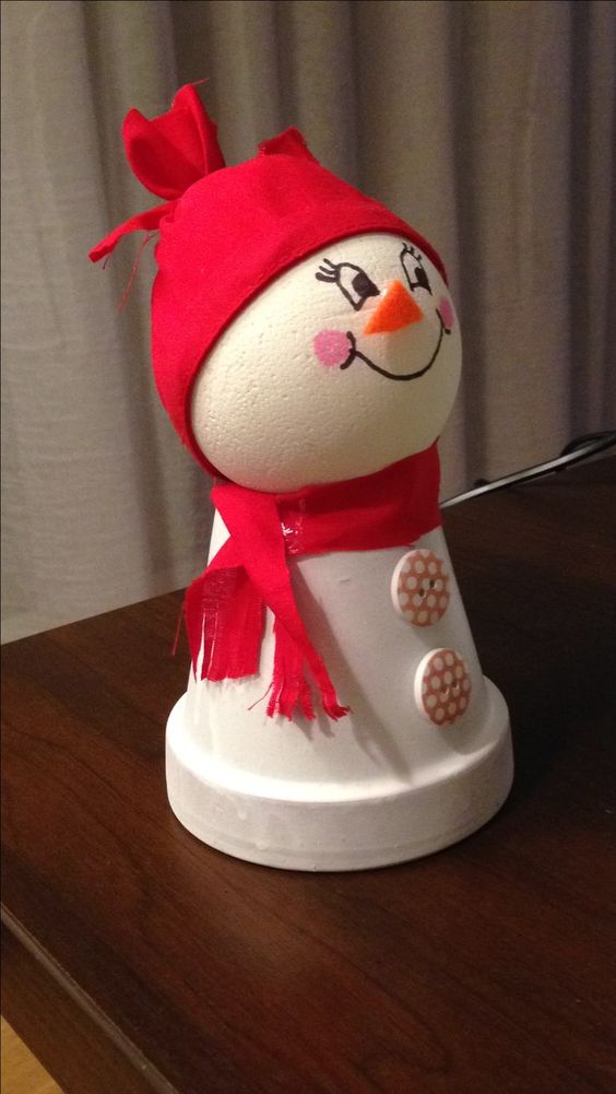 Charming Snowman Flowerpot Craft