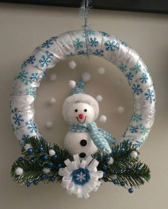 Frosty Blue Snowflake Wreath