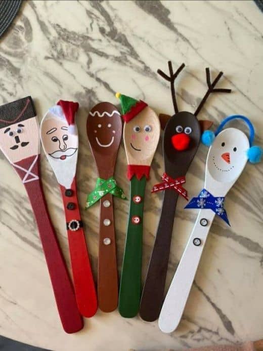 Festive Wooden Spoon Characters