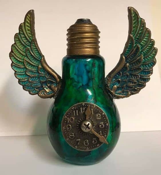 Steampunk Winged Timepiece Bulb