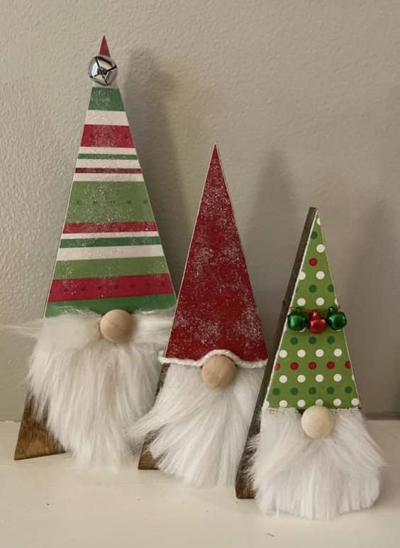 Festive Triangle Gnome Trio