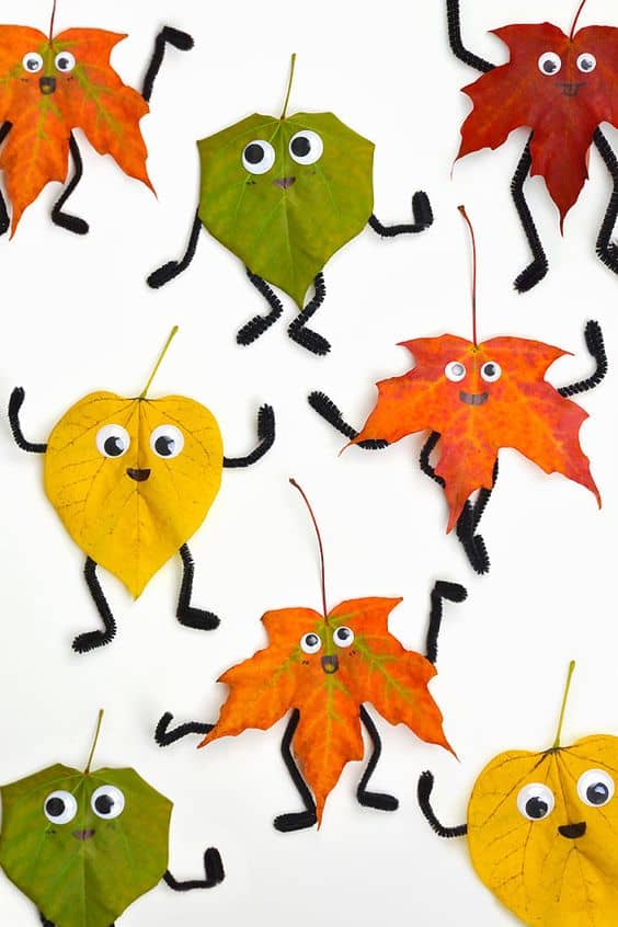 Playful Fall Leaf Creatures