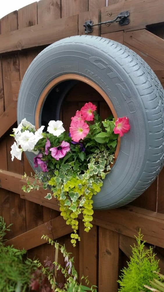 Charming Tire Flower Bed