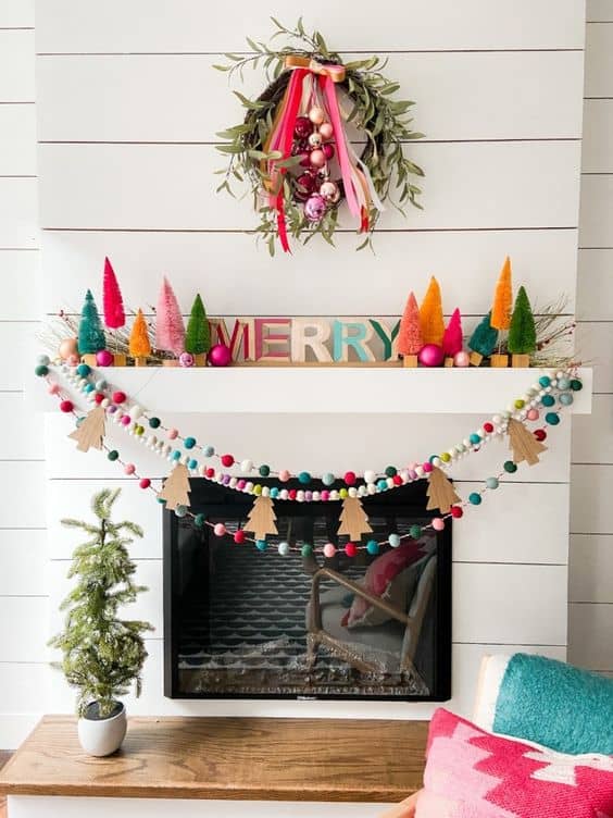 Colorful Whimsy Mantel Delight