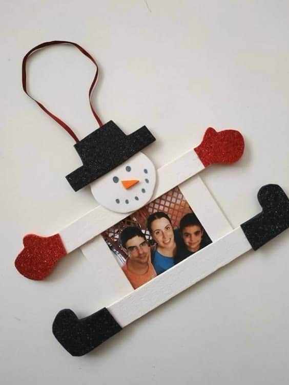 Sparkling Snowman Photo Frame Craft