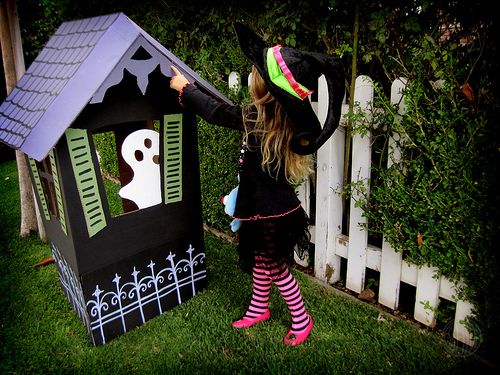 Whimsical Cardboard Haunted Playhouse