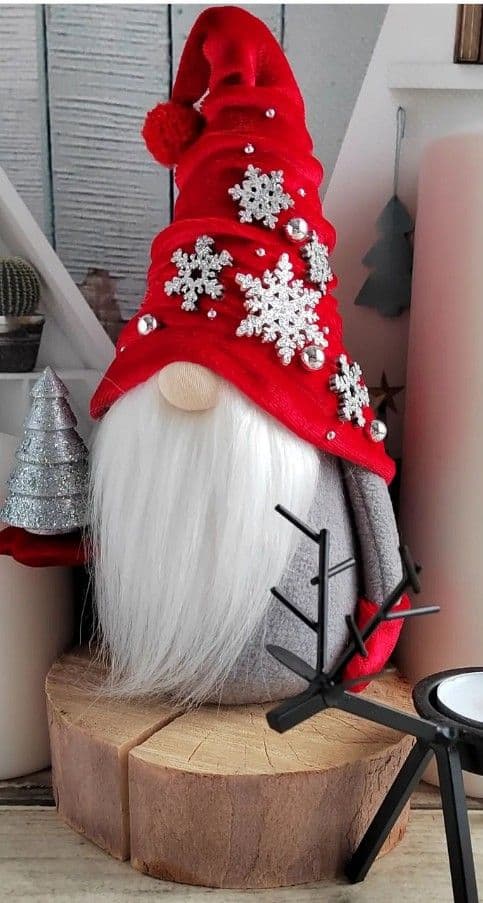 Snowflake Sparkle Gnome Decor