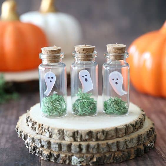 Tiny Ghost Jars Display