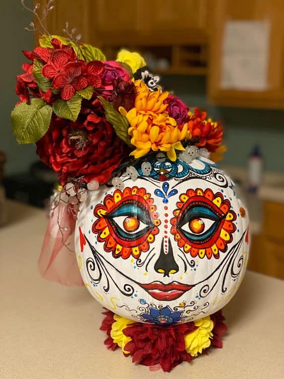 Bold Day of the Dead Pumpkin