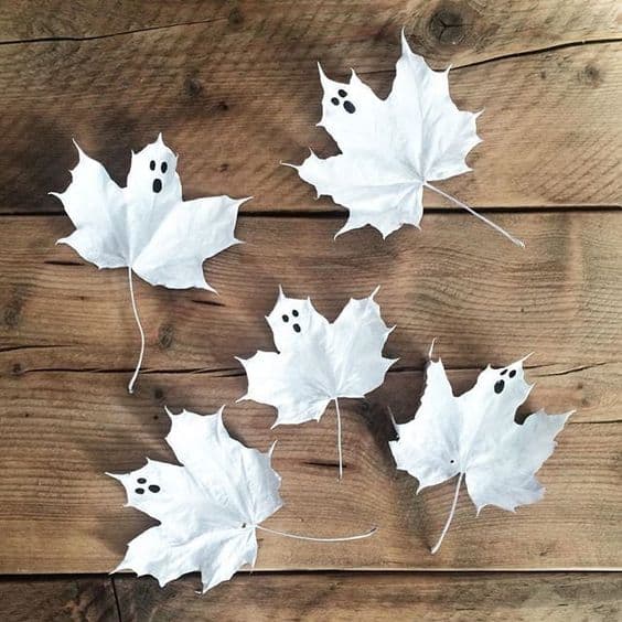 Ghostly Painted Leaves