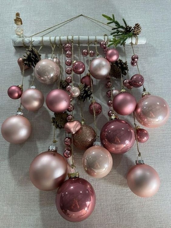 Rose Gold Bauble Cascade