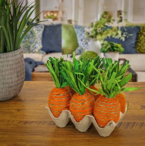 Adorable Twine-Wrapped Carrot Decor