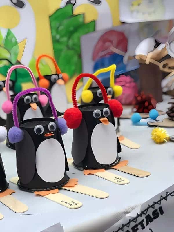 Adorable Winter Penguin Paper Cup Craft