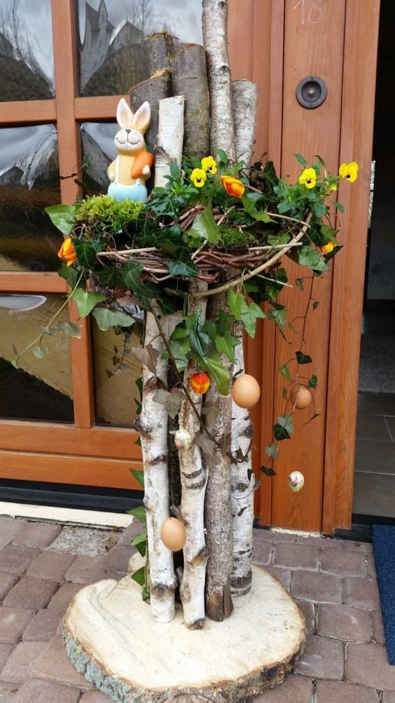 Birch Bunny Easter Stand