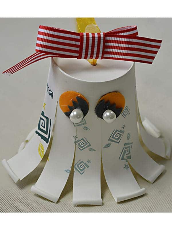 Charming Bow-Tied Paper Cup Bell