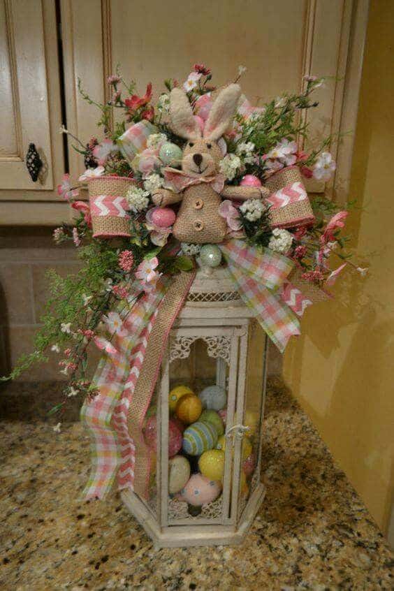 Charming Bunny Lantern Display