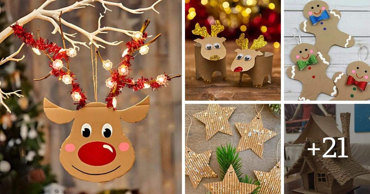 25 Brilliant Christmas Craft Ideas Using Recycled Cardboard