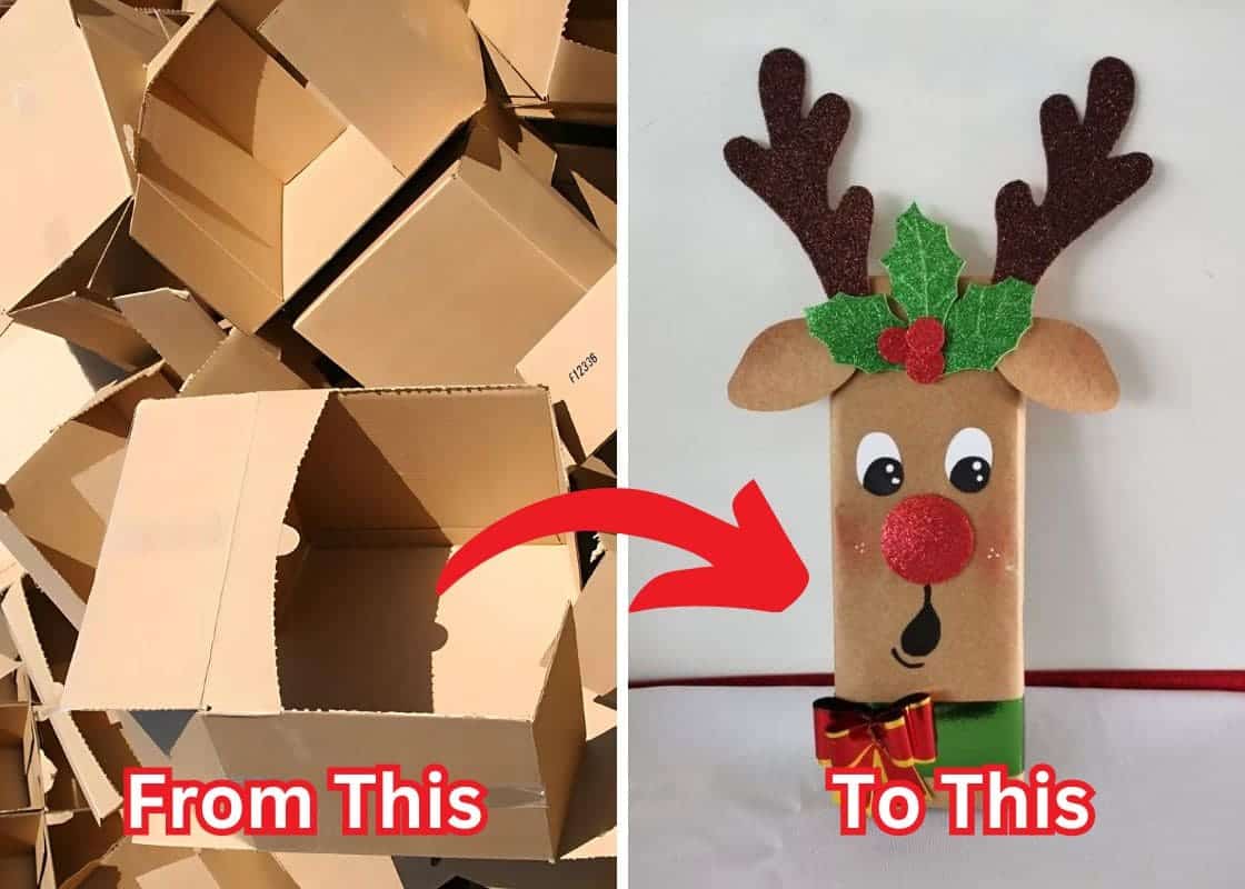 25 Brilliant Christmas Craft Ideas Using Recycled Cardboard