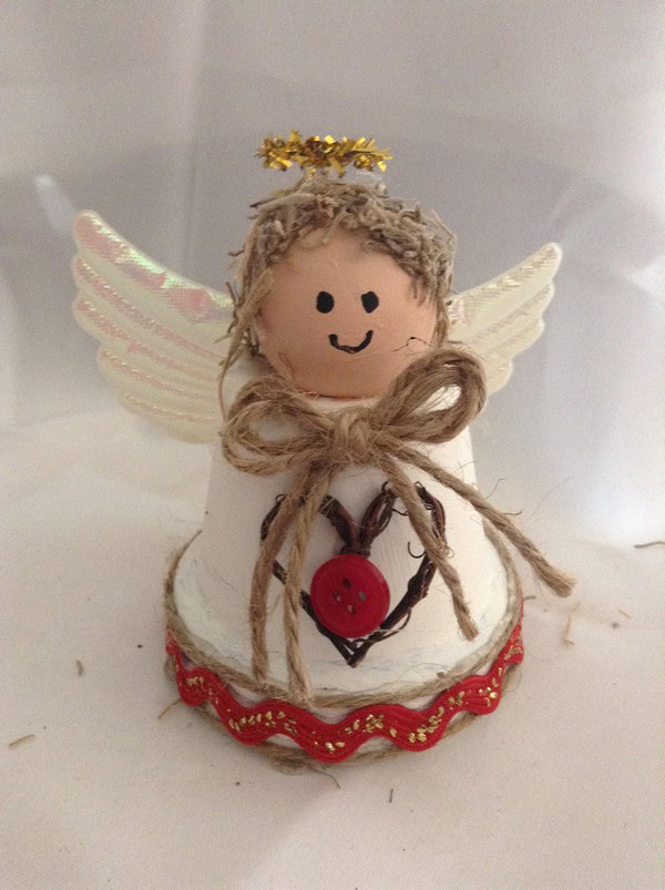 Adorable Angel Clay Pot Creation