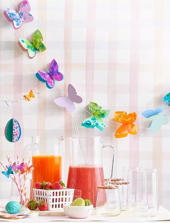 Colorful Butterfly Garland Decoration