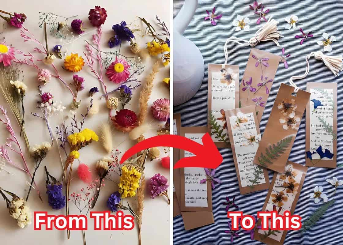 How to Make Pressed Flower Bookmarks In Just 4 Steps