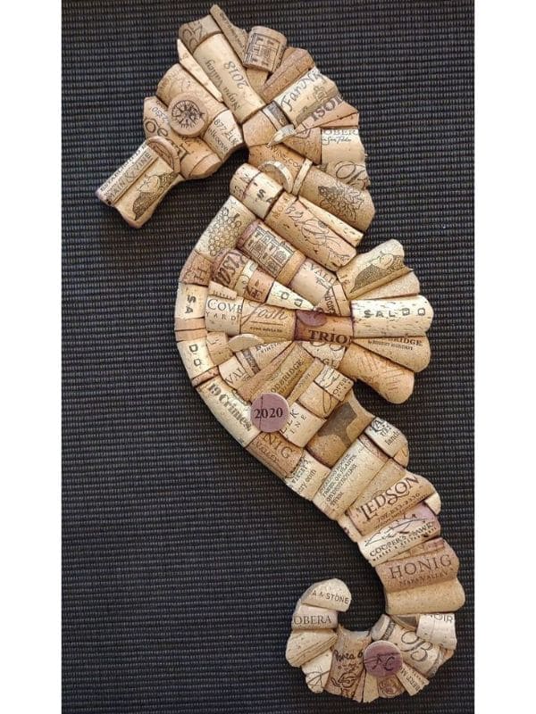 Elegant Cork Seahorse Art