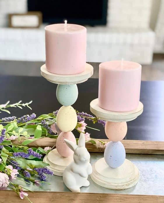 Elegant Easter Egg Candle Holders