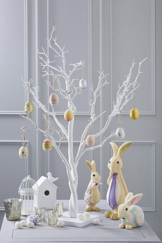 Elegant Easter Egg Tree Display