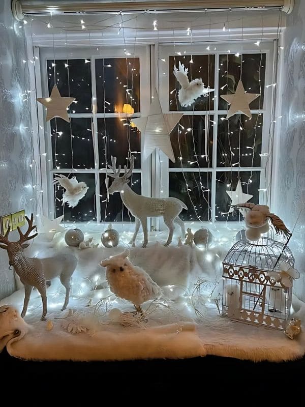 Enchanted Winter Forest Christmas Window