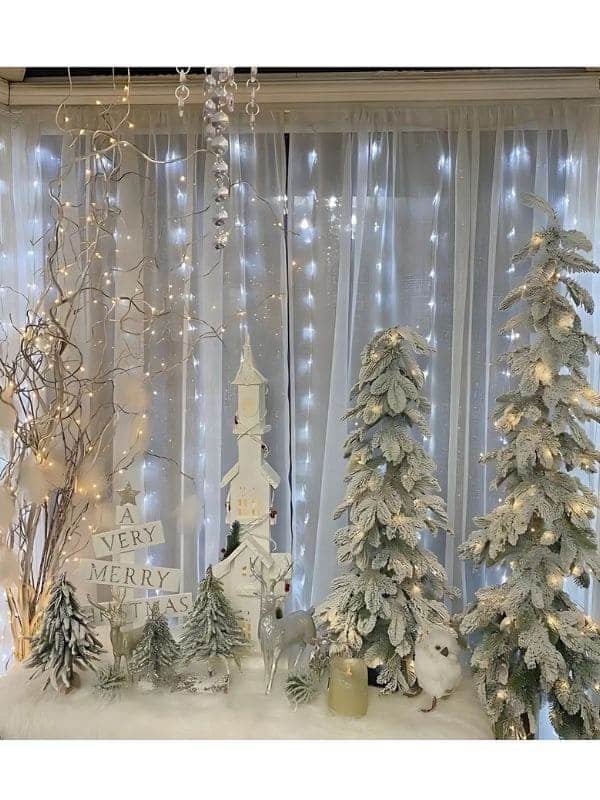 Frosted Fairytale Christmas Window Scene