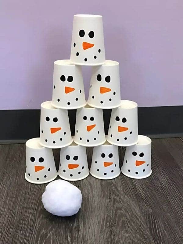 Frosty Snowman Bowling Game Craft