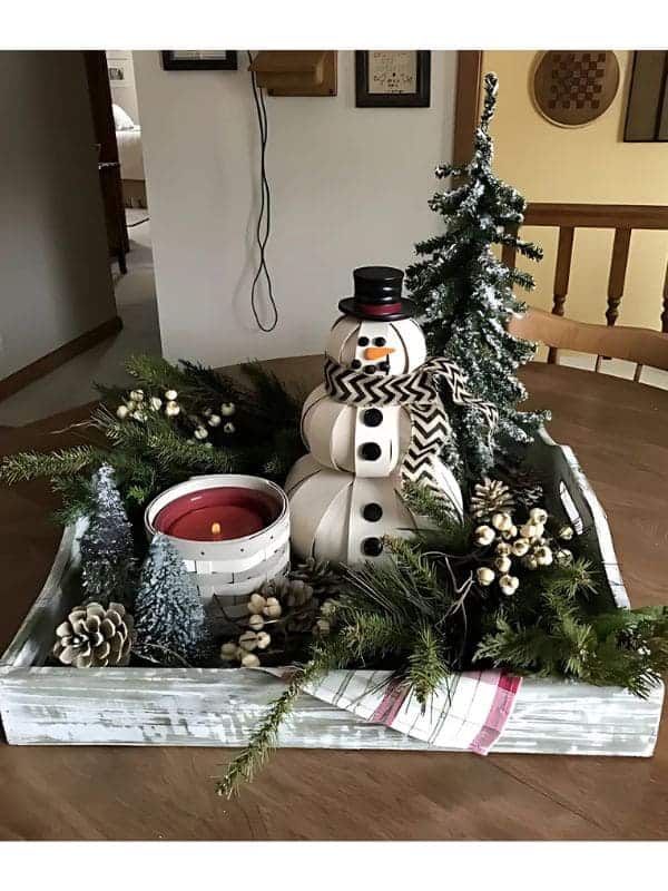 Frosty Snowman Forest Tray