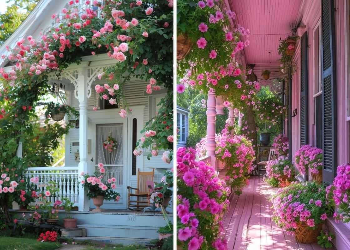 20 Gorgeous Flower-Themed Porch Decor Ideas to Elevate Your Outdoor Space