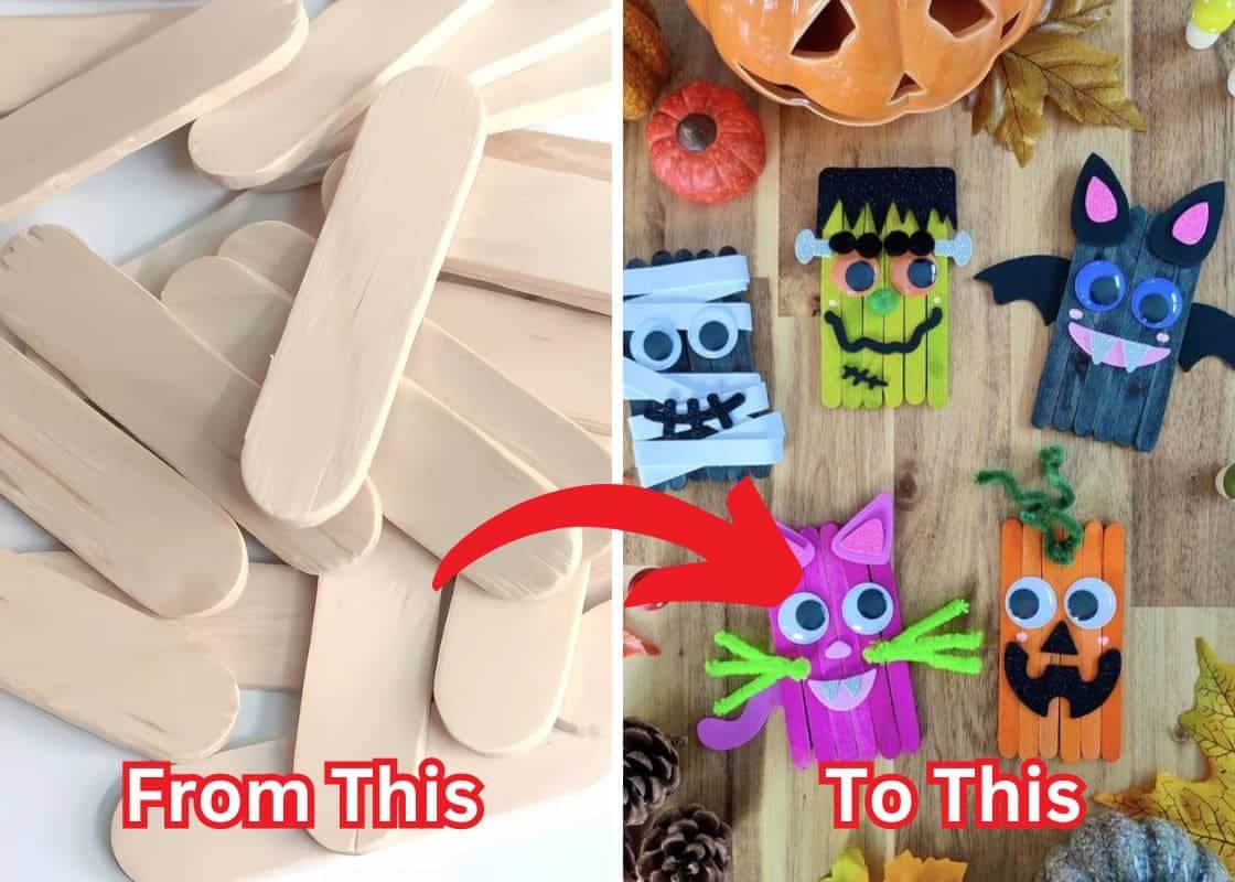 24 Spooky Halloween Popsicle Stick Craft Ideas You’ll Want to Try