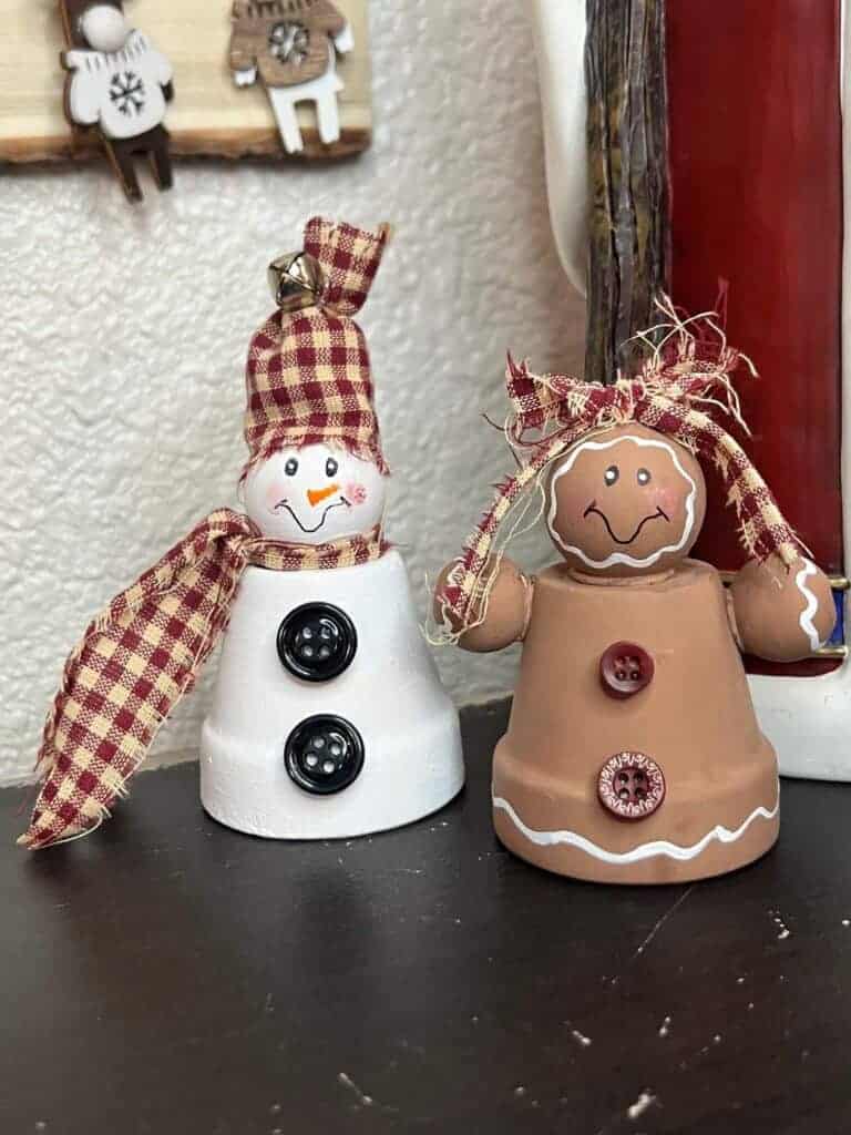 Charming Gingerbread & Snowman Duo