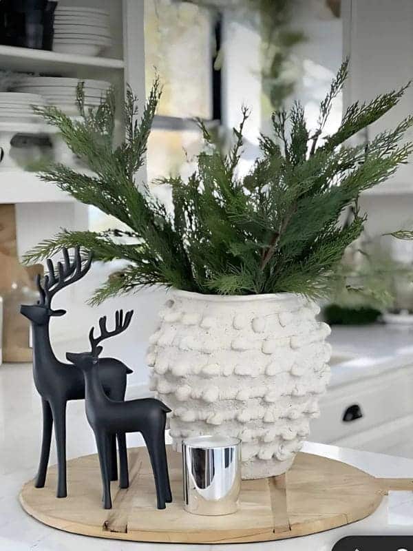 Modern Reindeer Winter Greenery